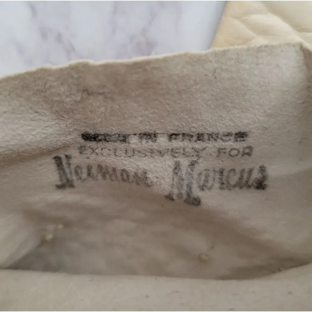 Neiman Marcus French Vintage Capretto Kidd Leather Oprea Long Evening Gloves